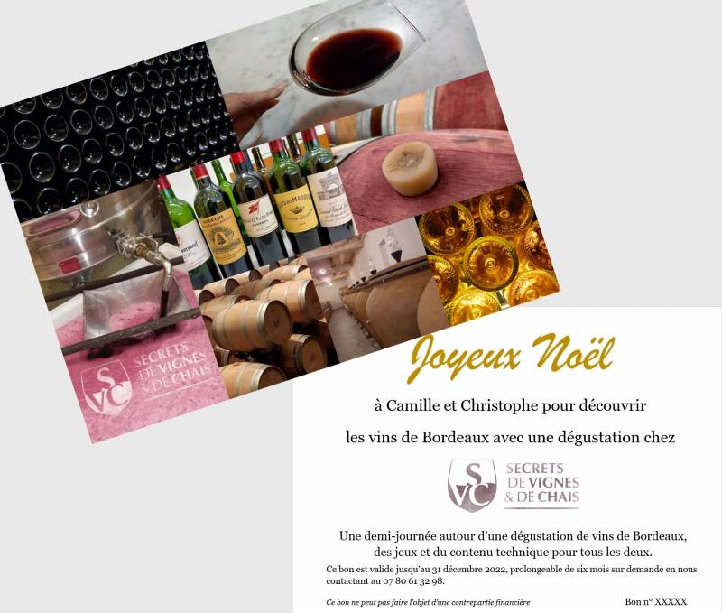 Offrez une demi-journée autour de la dégustation de vins de Bordeaux : bon cadeau
