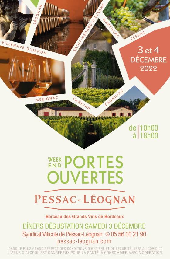 PORTES OUVERTES à Pessac-Léognan : 3 et 4 décembre 2022