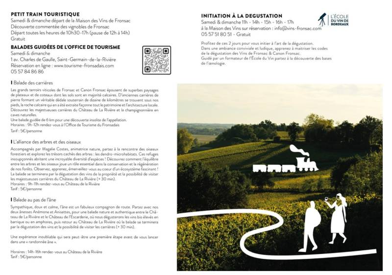 PORTES OUVERTES à Fronsac et Canon-Fronsac : les activités