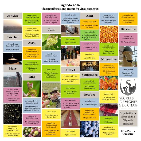 Agenda Portes Ouvertes du Vignoble Bordelais