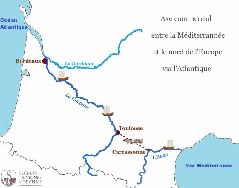 Commerce entre Atlantique et Méditerrané de l'âge de bronze jusqu'au Moyen Âge