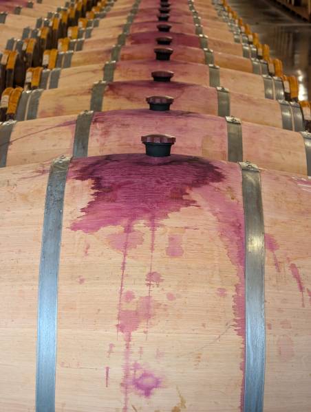 Barriques au naturel, marquées par le travail de l'élevage