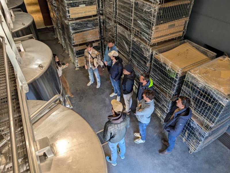 Visite des installations techniques d'une petite propriété de Pessac-Léognan