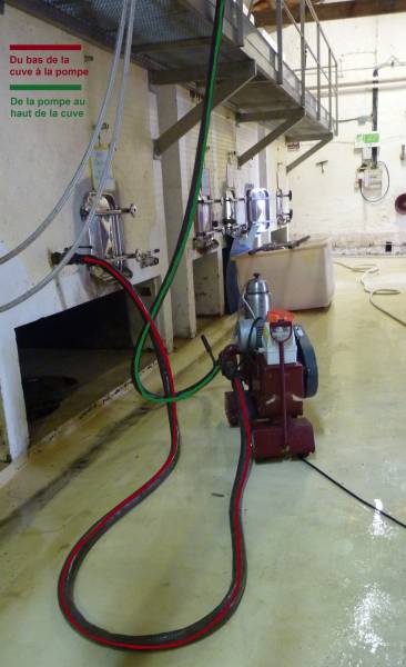 Remontage sans aération, avec lessivage du marc